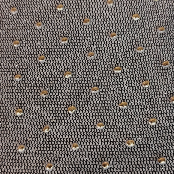 Zara black studded mesh top, S, NWT - Picture 3 of 9